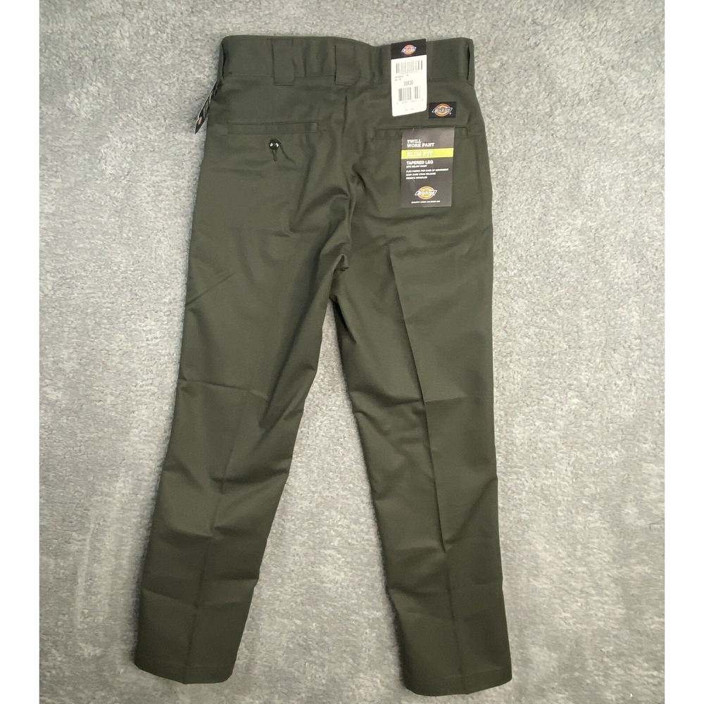 Dickies Pants 30x30 Green Slim Fit Tapered Leg‎ Flex Twill NWT - Picture 12 of 15